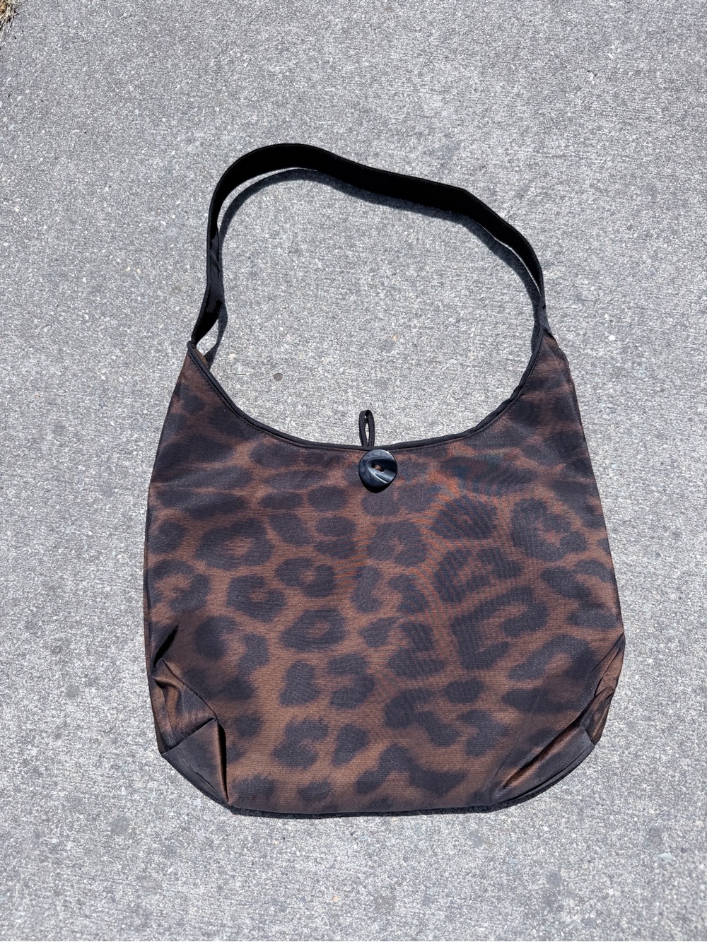 Leopard Print Brown Shoulder Bag - Women's Tote